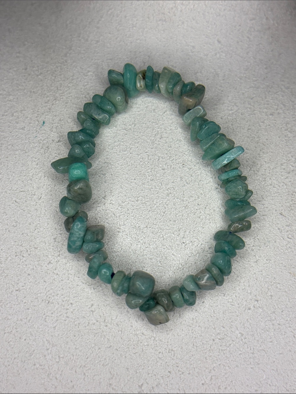 Amazonite chip stretch bracelet